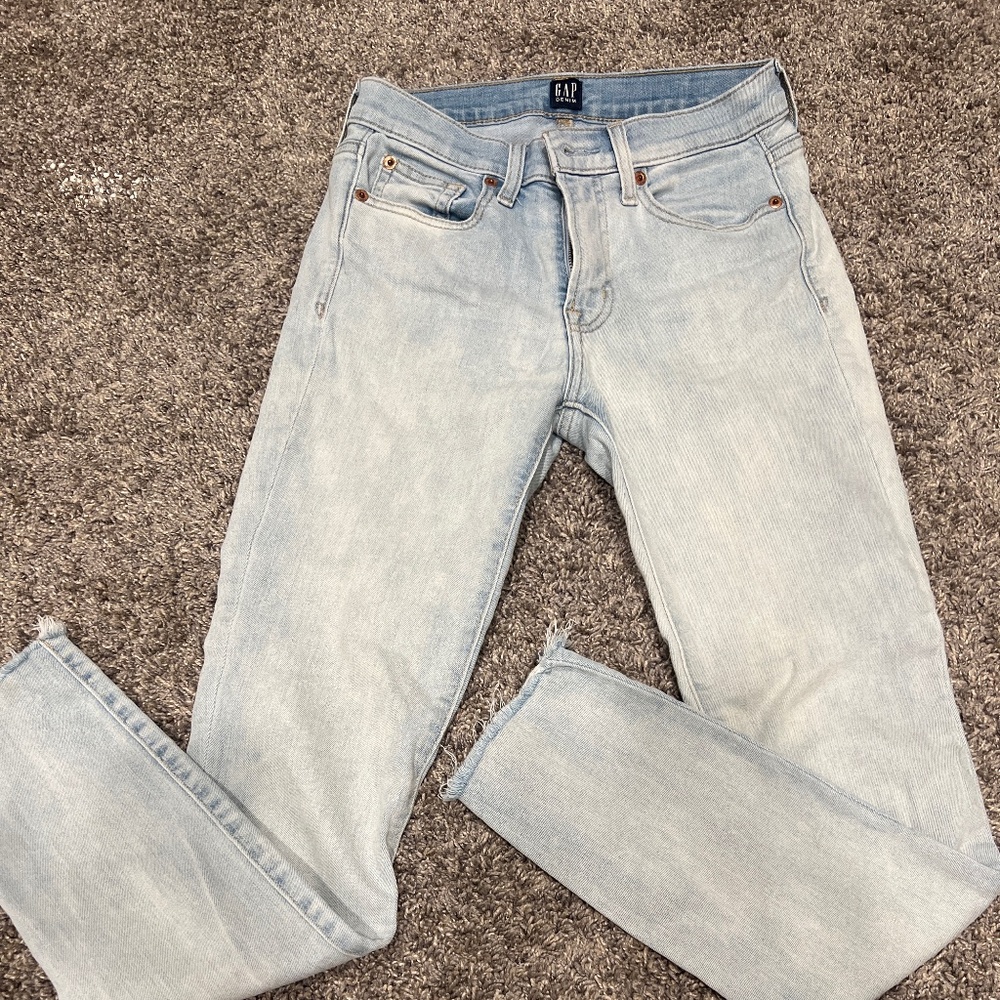 The lightest wash GAP jeans